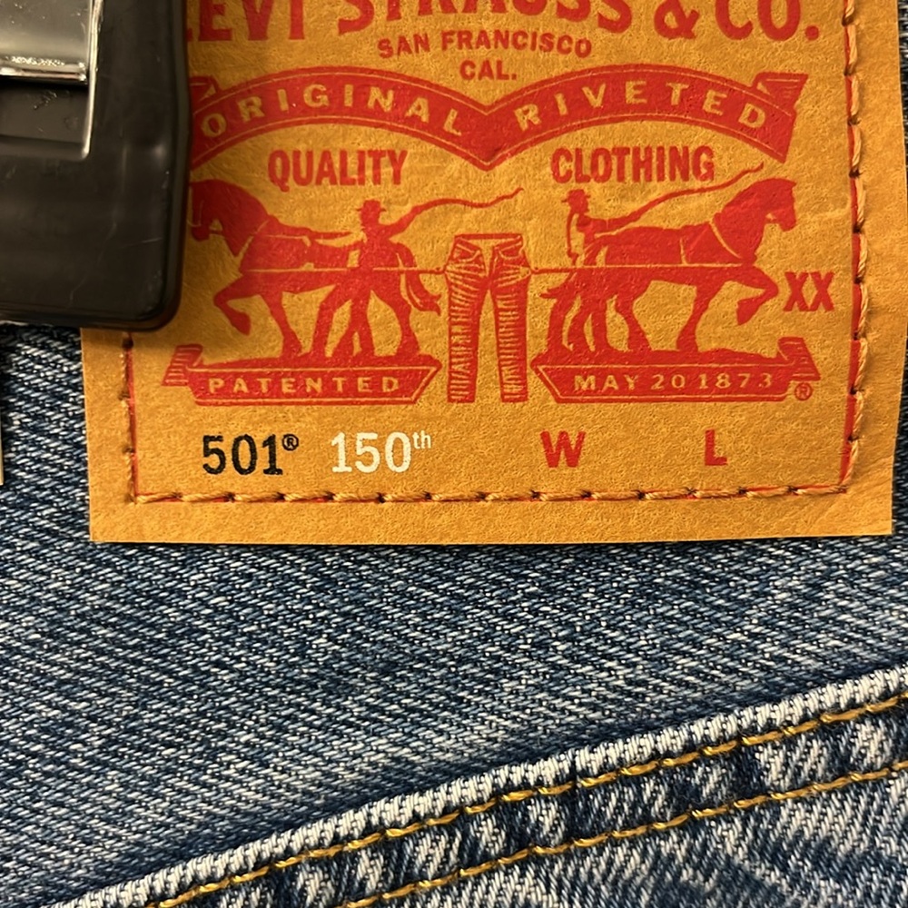 Levi’s 501 Pieced Patchwork Cutoff Denim Shorts S… - image 6